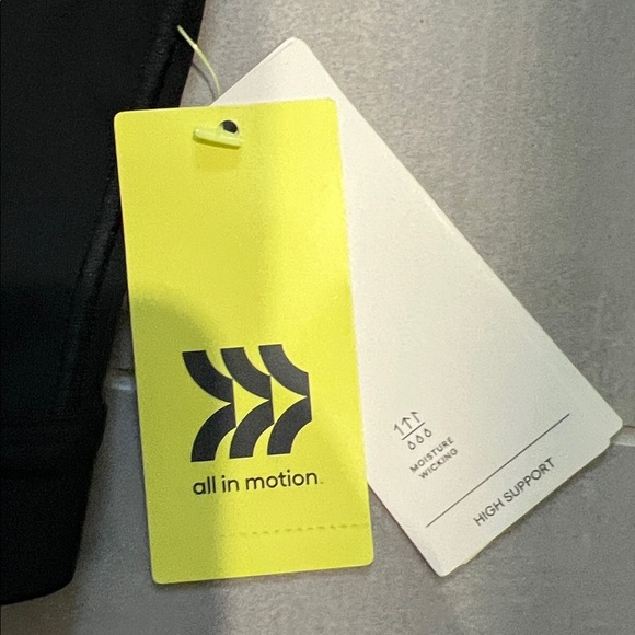 Black All in Motion front zipper racerback sports bra 38D high support adjust - Picture 6 of 17